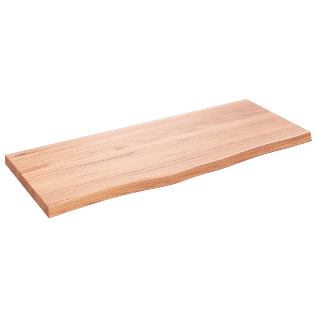 Wall Shelf 5.7&quot;X.8&quot;X(0.8&quot;-.6&quot;) Treated Solid Wood Oak