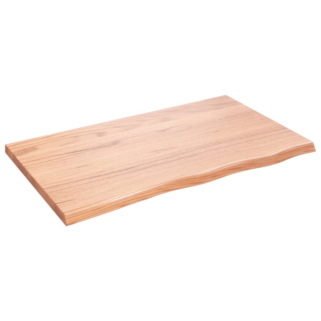 Wall Shelf 5.7&quot;X.8&quot;X(0.8&quot;-.6&quot;) Treated Solid Wood Oak