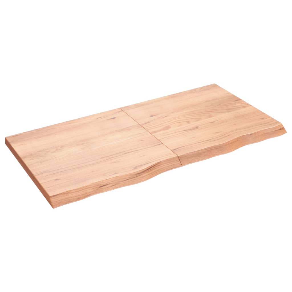 Wall Shelf 5.7&quot;X.8&quot;X(0.8&quot;-.6&quot;) Treated Solid Wood Oak