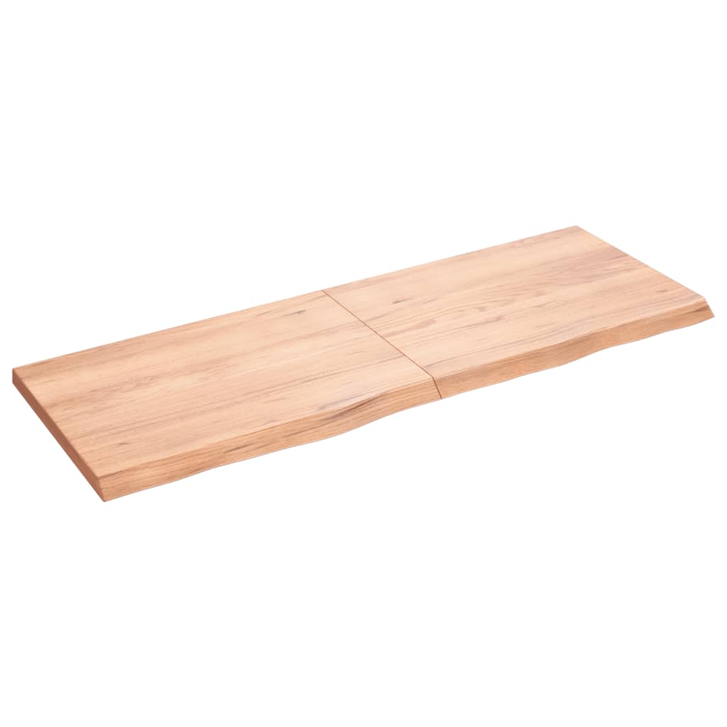 Wall Shelf 5.7&quot;X.8&quot;X(0.8&quot;-.6&quot;) Treated Solid Wood Oak