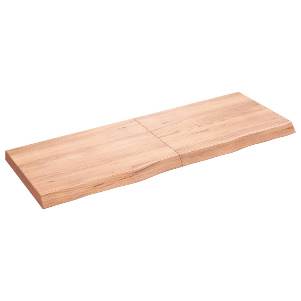 Wall Shelf 5.7&quot;X.8&quot;X(0.8&quot;-.6&quot;) Treated Solid Wood Oak