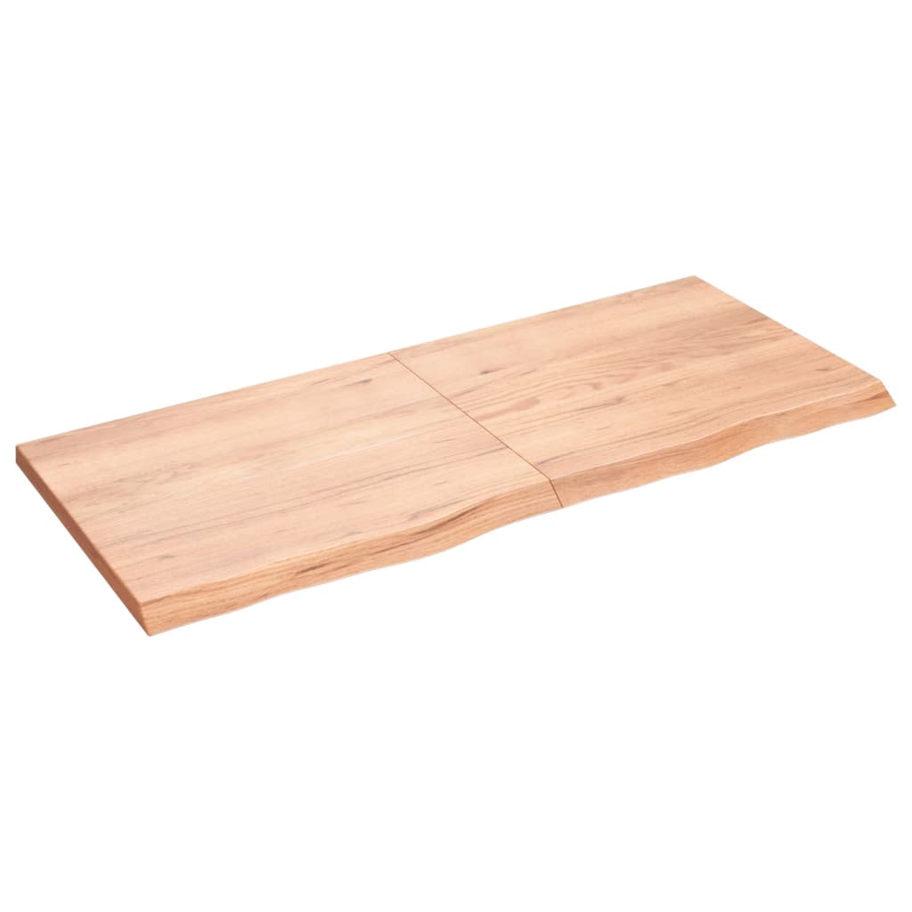 Wall Shelf 5.7&quot;X.8&quot;X(0.8&quot;-.6&quot;) Treated Solid Wood Oak