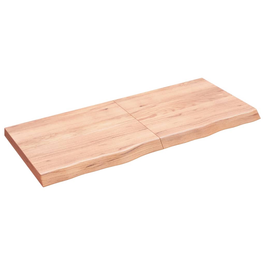 Wall Shelf 5.7&quot;X.8&quot;X(0.8&quot;-.6&quot;) Treated Solid Wood Oak