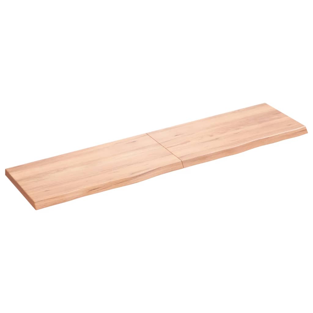 Wall Shelf 5.7&quot;X.8&quot;X(0.8&quot;-.6&quot;) Treated Solid Wood Oak
