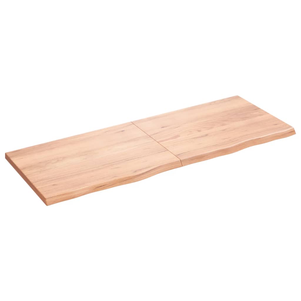 Wall Shelf 5.7&quot;X.8&quot;X(0.8&quot;-.6&quot;) Treated Solid Wood Oak