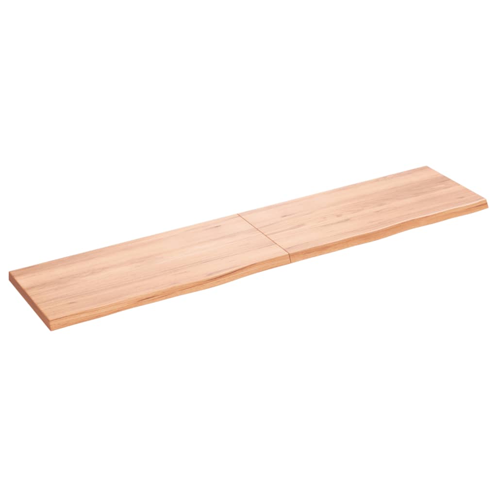 Wall Shelf 5.7&quot;X.8&quot;X(0.8&quot;-.6&quot;) Treated Solid Wood Oak