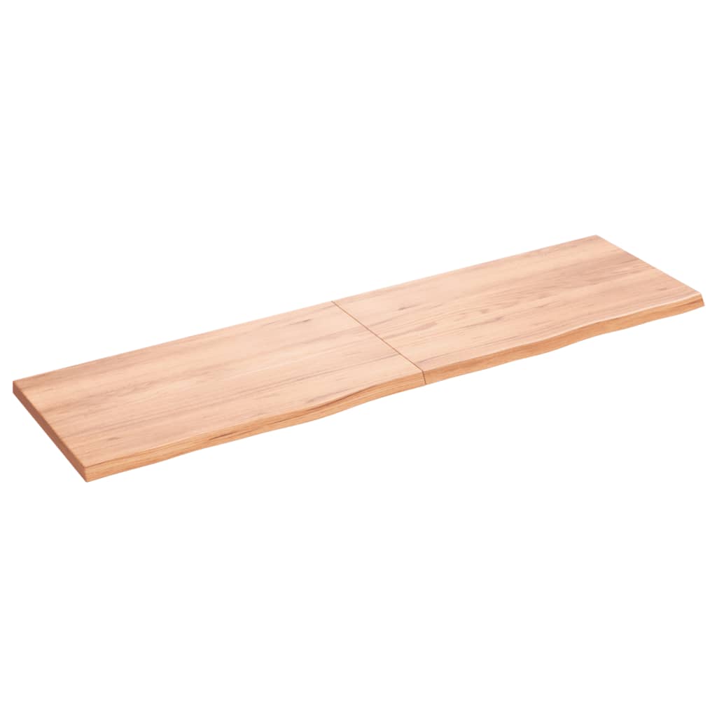 Wall Shelf 5.7&quot;X.8&quot;X(0.8&quot;-.6&quot;) Treated Solid Wood Oak