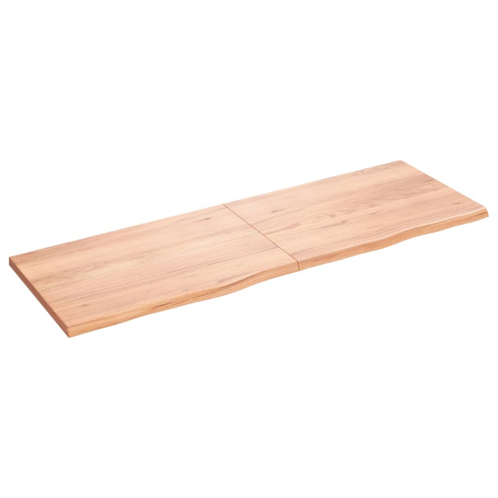 Wall Shelf 5.7&quot;X.8&quot;X(0.8&quot;-.6&quot;) Treated Solid Wood Oak