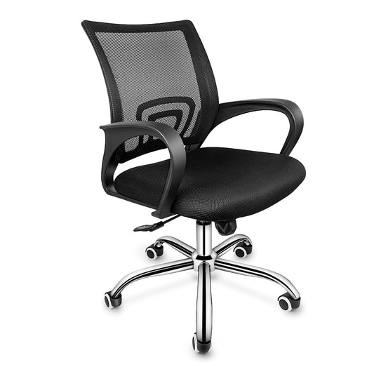 [US IN STOCK] Office Chair Mid Back Swivel Lumbar Support Desk Chair, Computer Ergonomic Mesh Chair with Armrest
