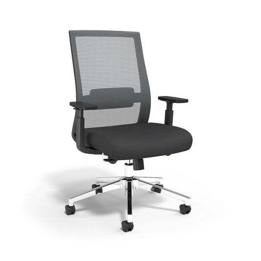 Union and Scale Marrett Mesh and Fabric Task Chair Black (53249)