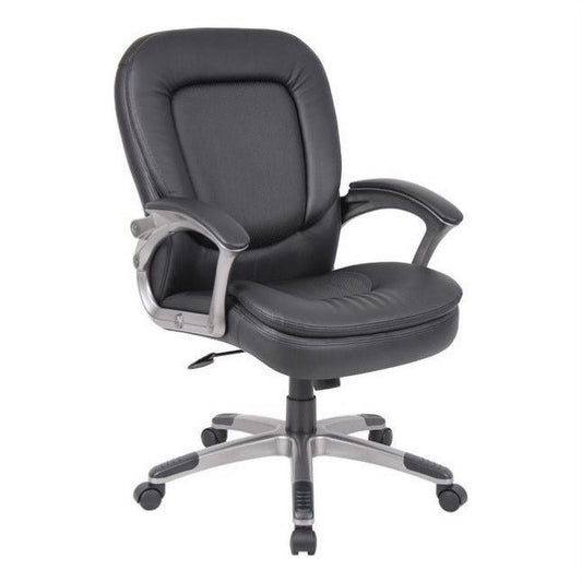 UrbanPro Contemporary Pillowtop Executive Leather Office Chair in Black