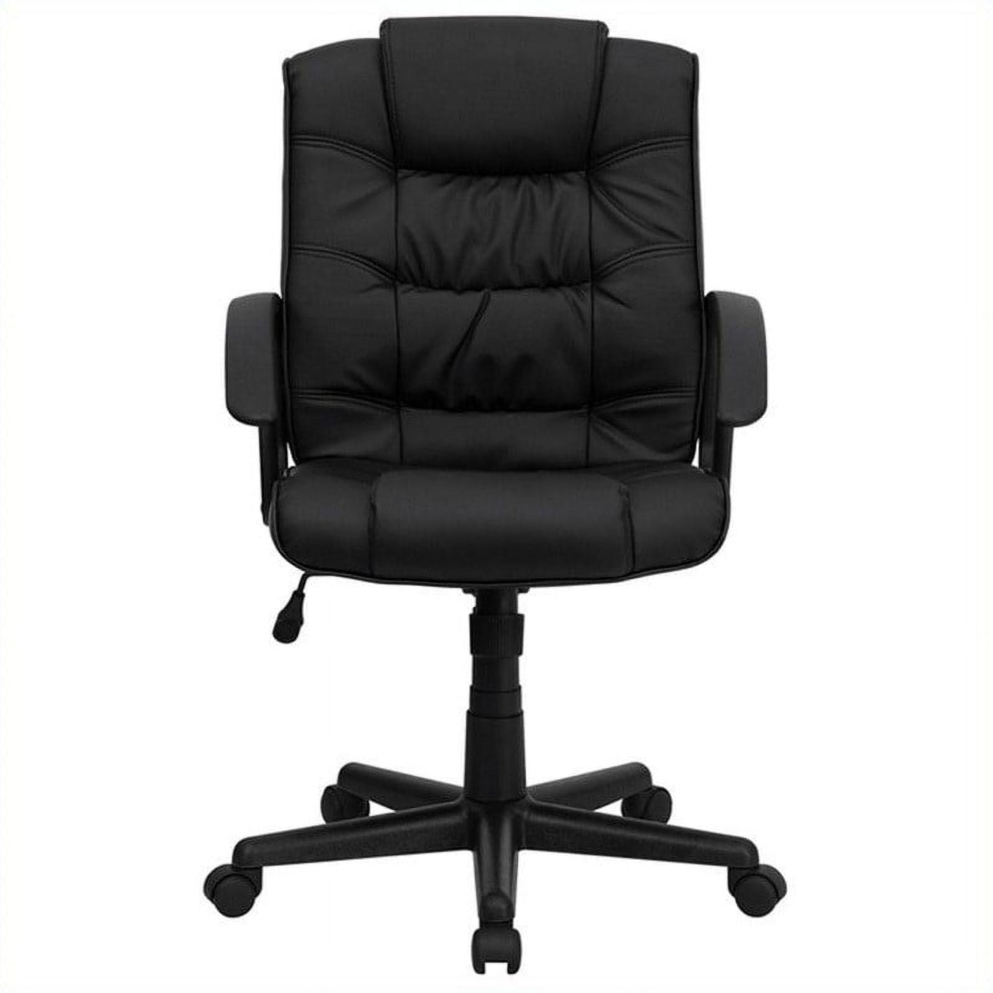 UrbanPro Mid Back Black Leather Office Chair