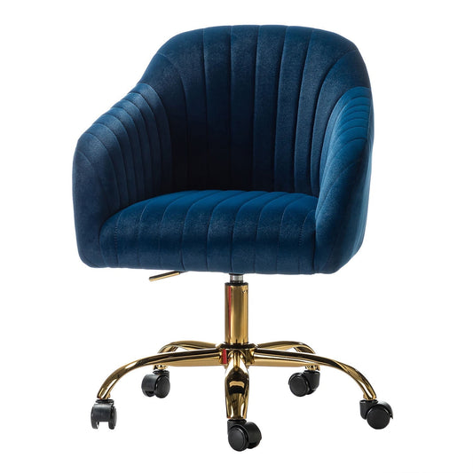 Velvet Home Office Desk Chair Tina's Home Rolling Vanity Armchair Computer Swivel Chairs Adjustable Adult Navy