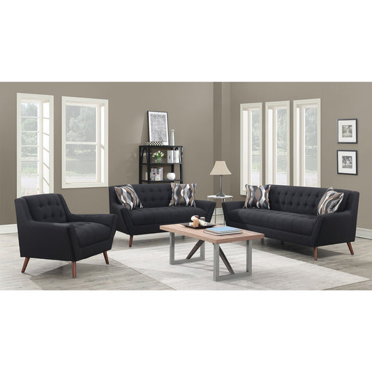 Avenger Sofa In Sparta Black W/2 Pillows